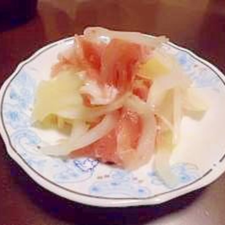 新タマネギと生ハムのマリネ レシピ 作り方 By オリーブオイルさん 楽天レシピ